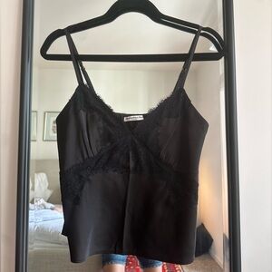 Abercrombie Silk with Lace Trim Cami Top